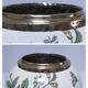 vase boule faïence laiton décor fleurs insectes début xxème