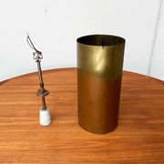 Brass tube pendant lamp in mid-century style, 1960s.
