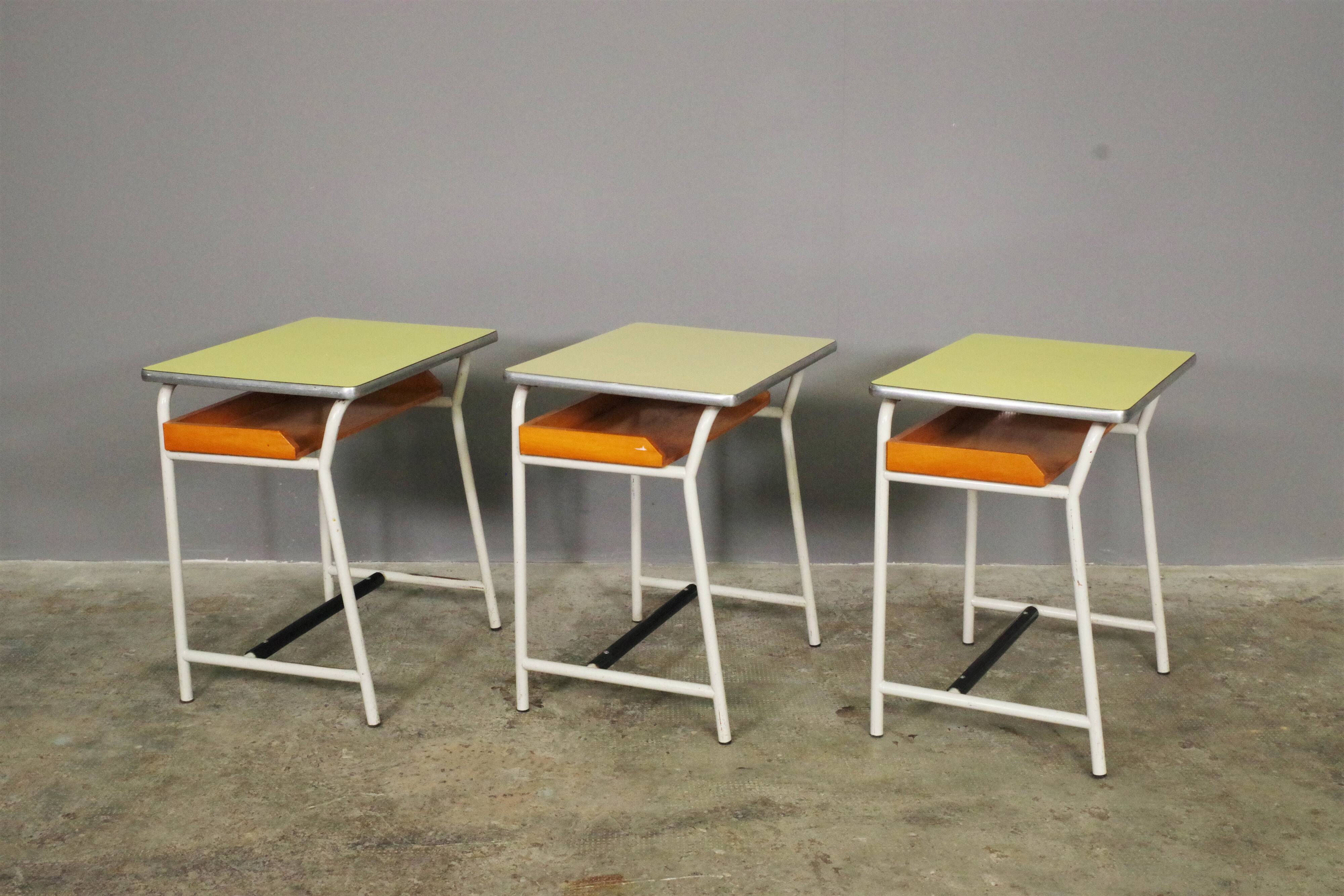 Vintage school benches, 60s, set of 3