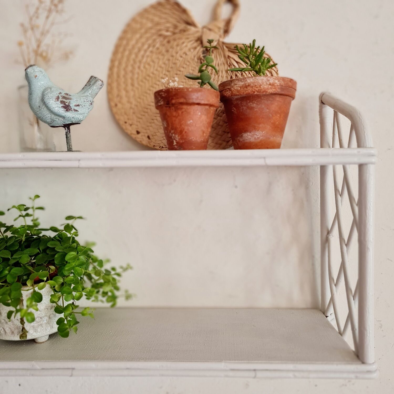 Étagère Vintage En Fonte Finition Rouille Biscottini – L23xP4xH28 Cm – Support Mural