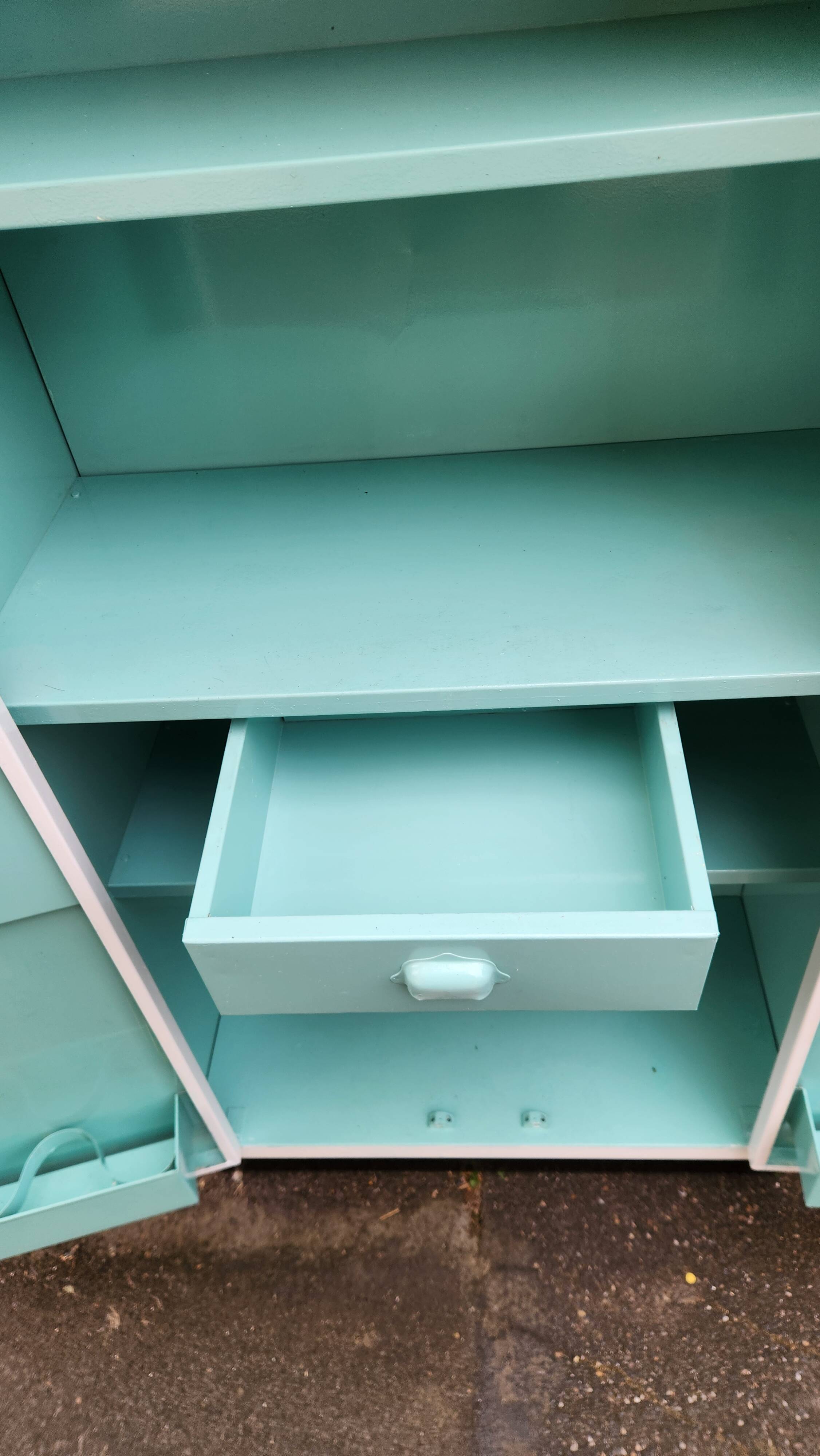 Vintage industrial metal wardrobe 1960-1970