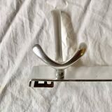 Vintage aluminum coat rack with three hooks