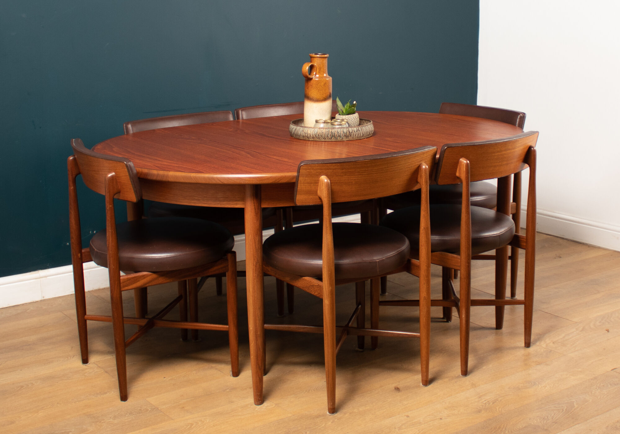 G plan fresco dining table & 6 chairs by victor wilkins 1960