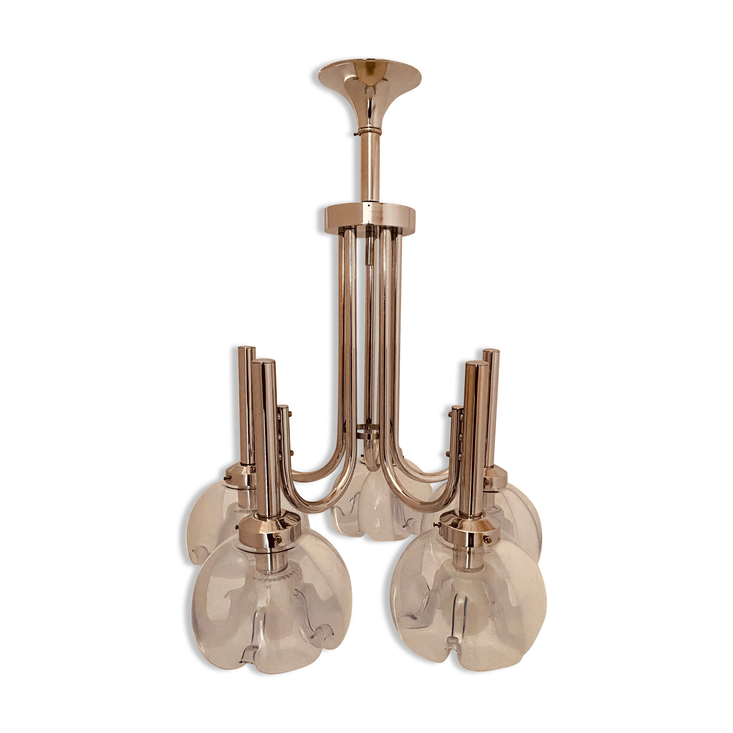 Vintage Murano chandelier, Mazzega, Italy, 1960s