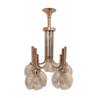 Lustre vintage en verre de Murano, Mazzega, Italie, années 1960