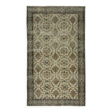 Tapis Vintage Turc – Tons Café & Beige – Noué à la main – 298 × 170 cm