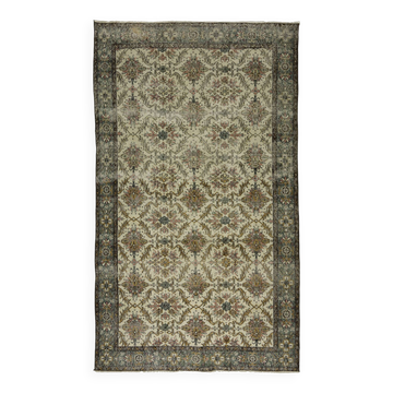 Tapis Vintage Turc – Tons Café & Beige – Noué à la main – 298 × 170 cm