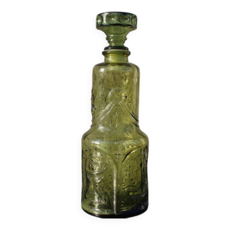 Empoli glass nautical carafe from the 1960s