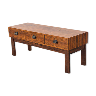 Scandinavian rosewood console 1970 for AB Glas & TRA, Swedish