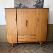 Vintage teak Scandinavian wardrobe