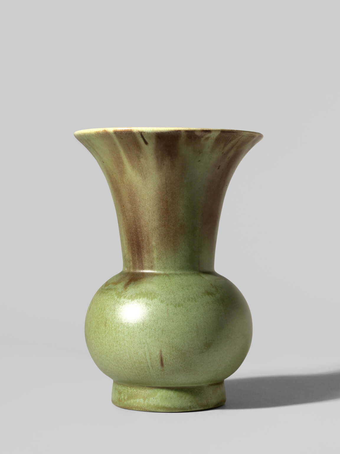 Art Deco Green Ceramic Vase, 1930s