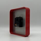 Space age Bayard 70s wall clock vintage orange, made in France