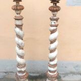 Pair of large antique torches from the 18th century.