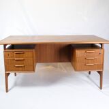 Desk Model 75 Made In Teak By Omann Junior Møbelfabrik From 1960s