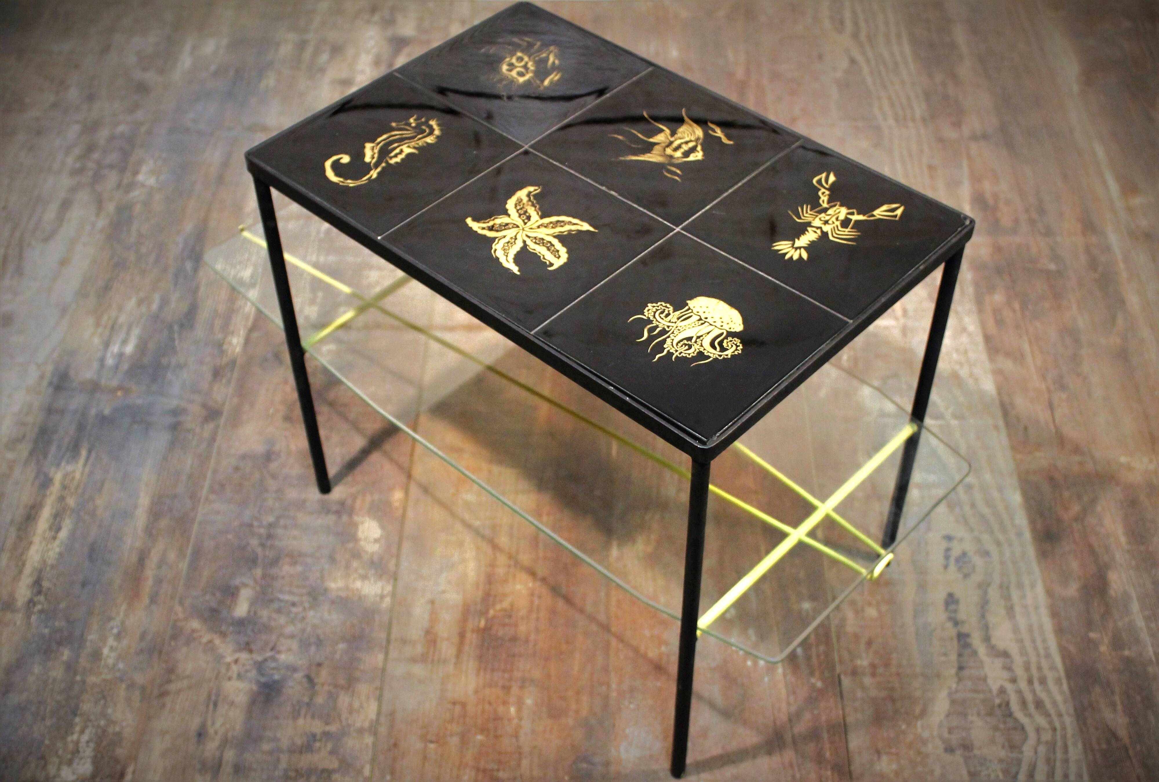 Table basse "Crustacés" 1950s