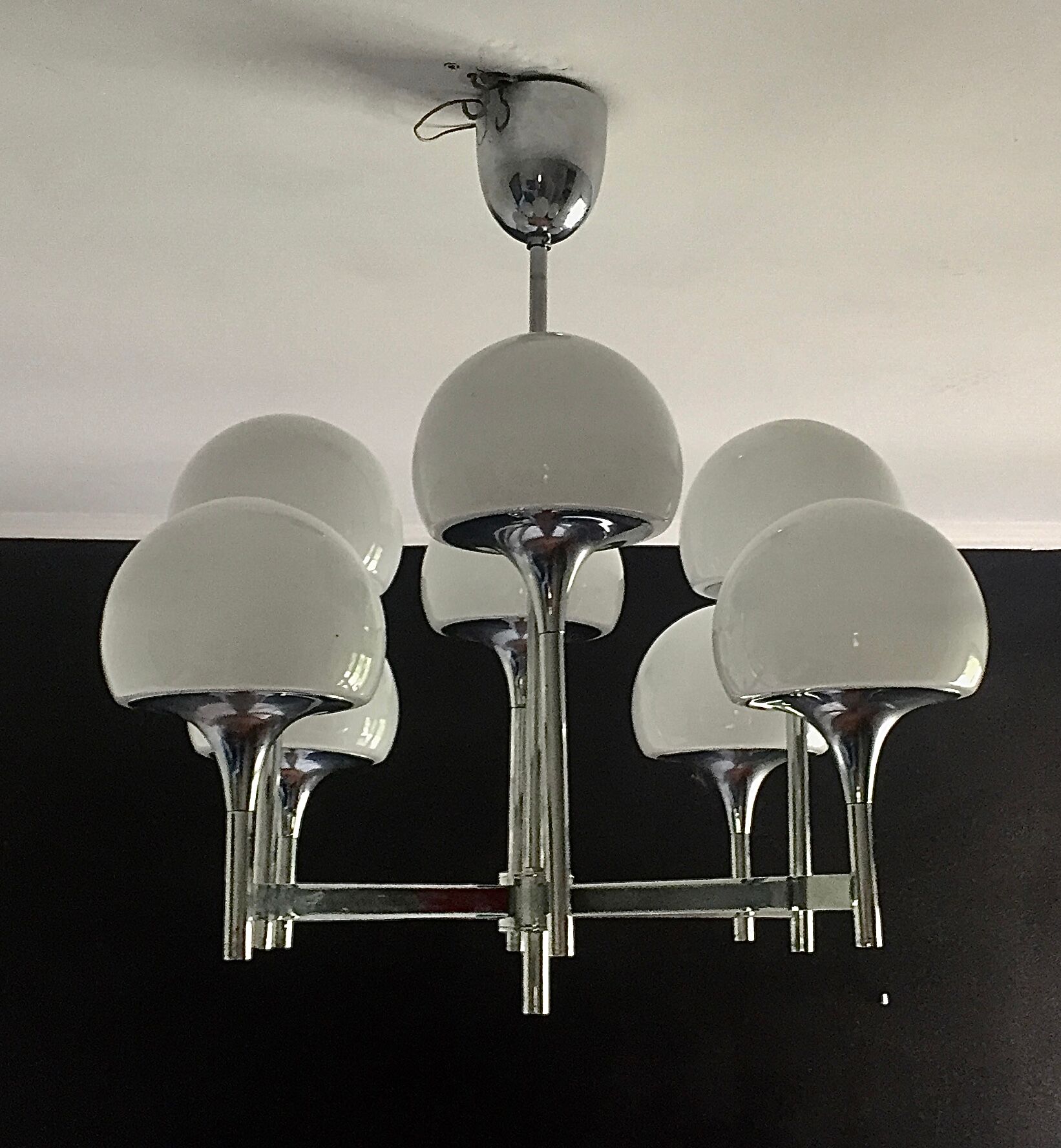 Chandelier 8 fires gaetano sciolari italy 70