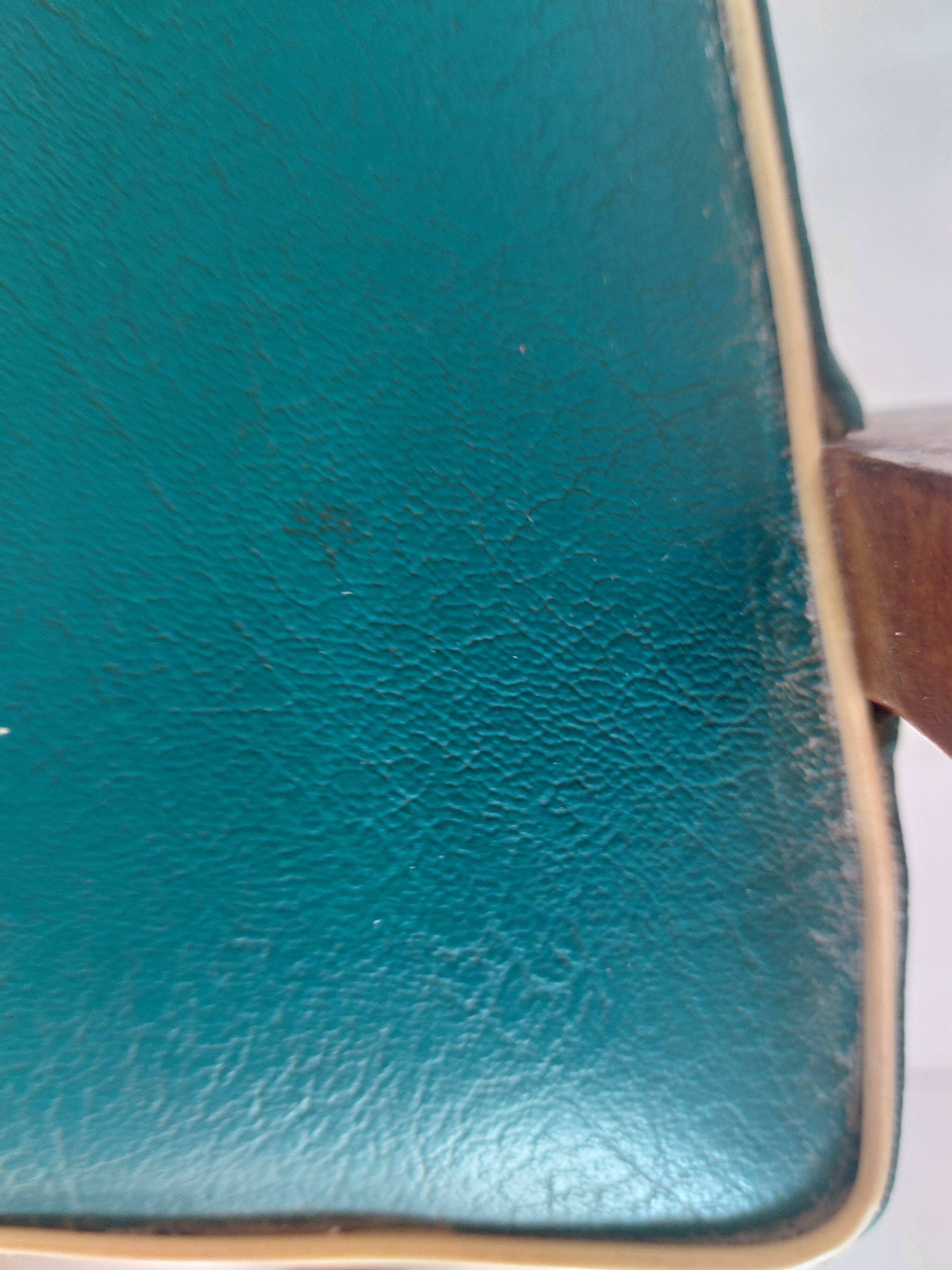 pair of green bridge armchairs