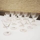 8 Anciens Verres à Pied Art Déco