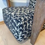 Art Deco Limed Oak Club Chair from De Coene, Belgium, 1930s