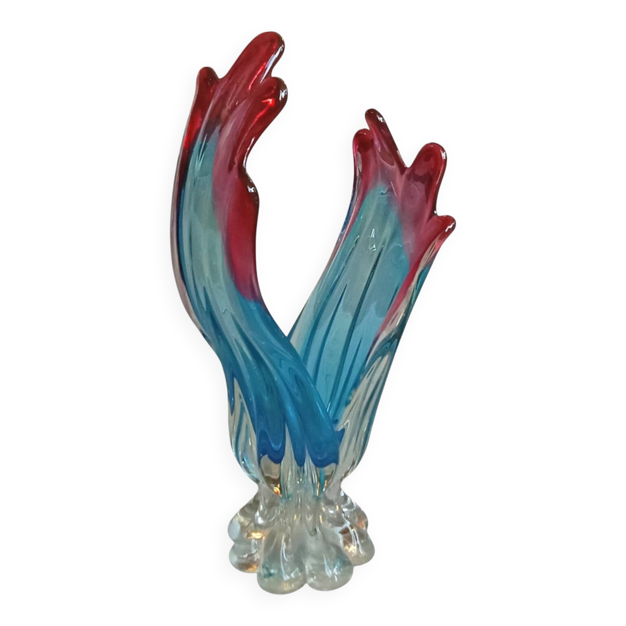 Large Murano cut vase
