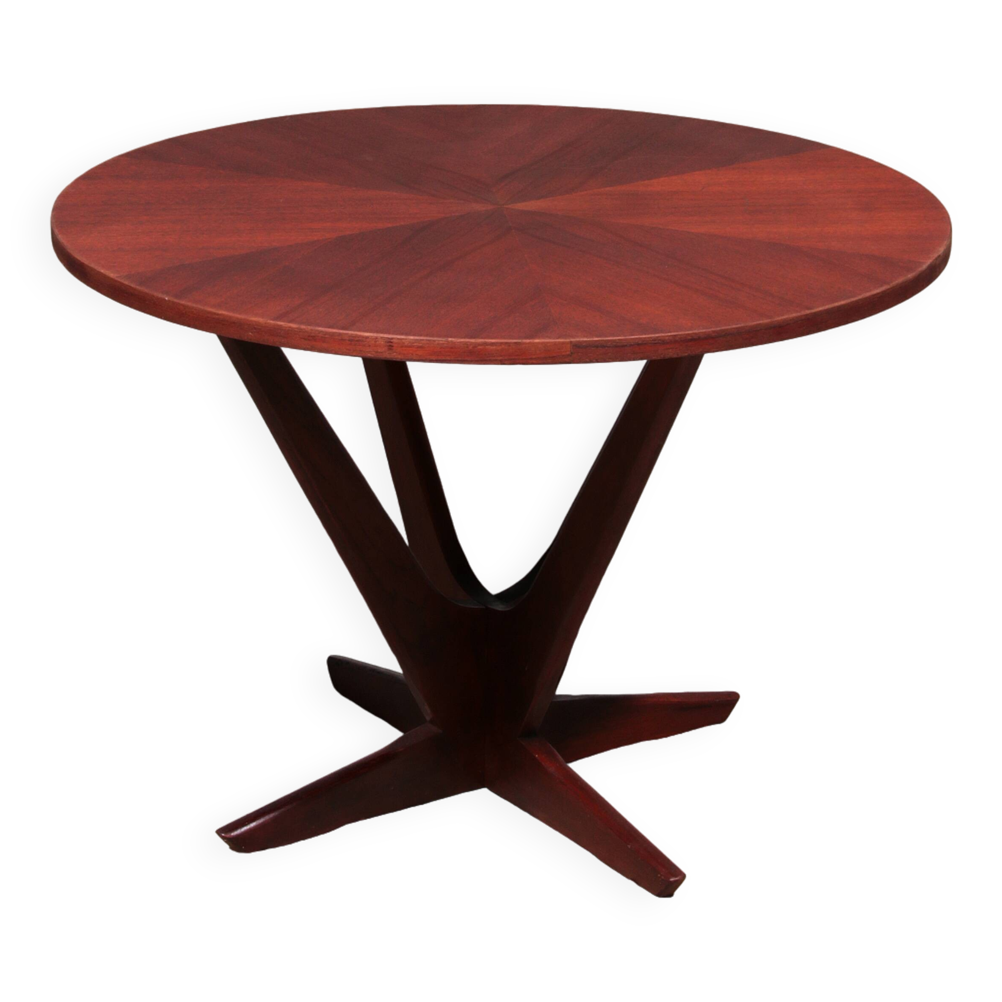Søren Georg Jensen Kubus Radial Teak Coffee Table, Denmark, 1960s