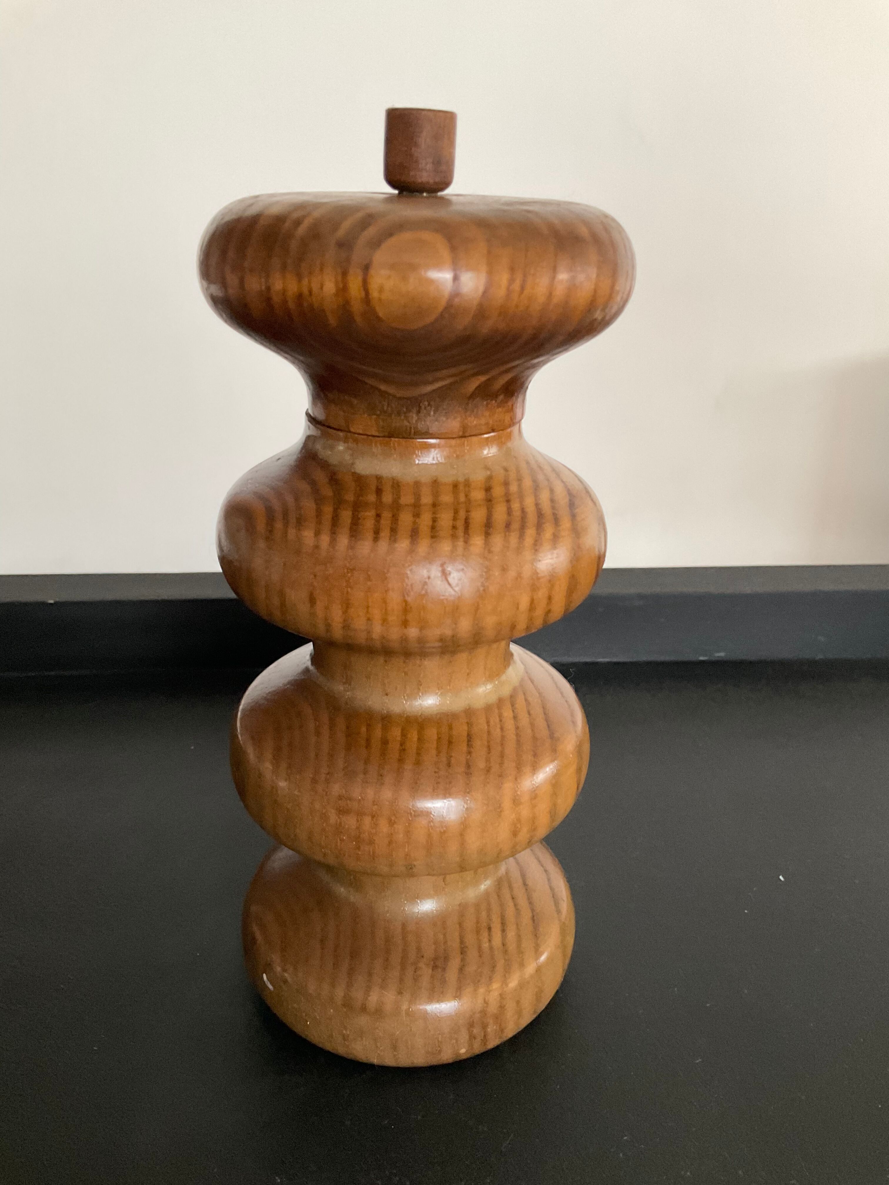 Scandinavian wooden pepper mill 70s
