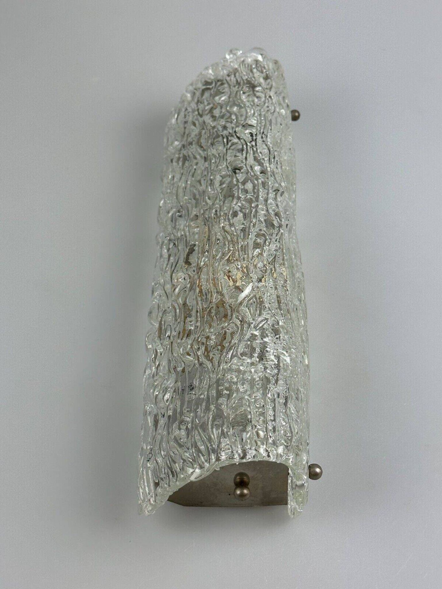 Lampe murale des années 60 et 70, éclairage de miroir, Allemagne, verre glacé, Space Age Design