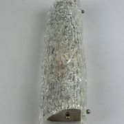 Lampe murale des années 60 et 70, éclairage de miroir, Allemagne, verre glacé, Space Age Design