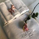 Tablecloth and towels with monogram