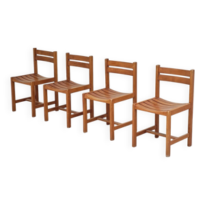 4 chaises en bois par