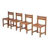 4 chaises en bois par André Sornay