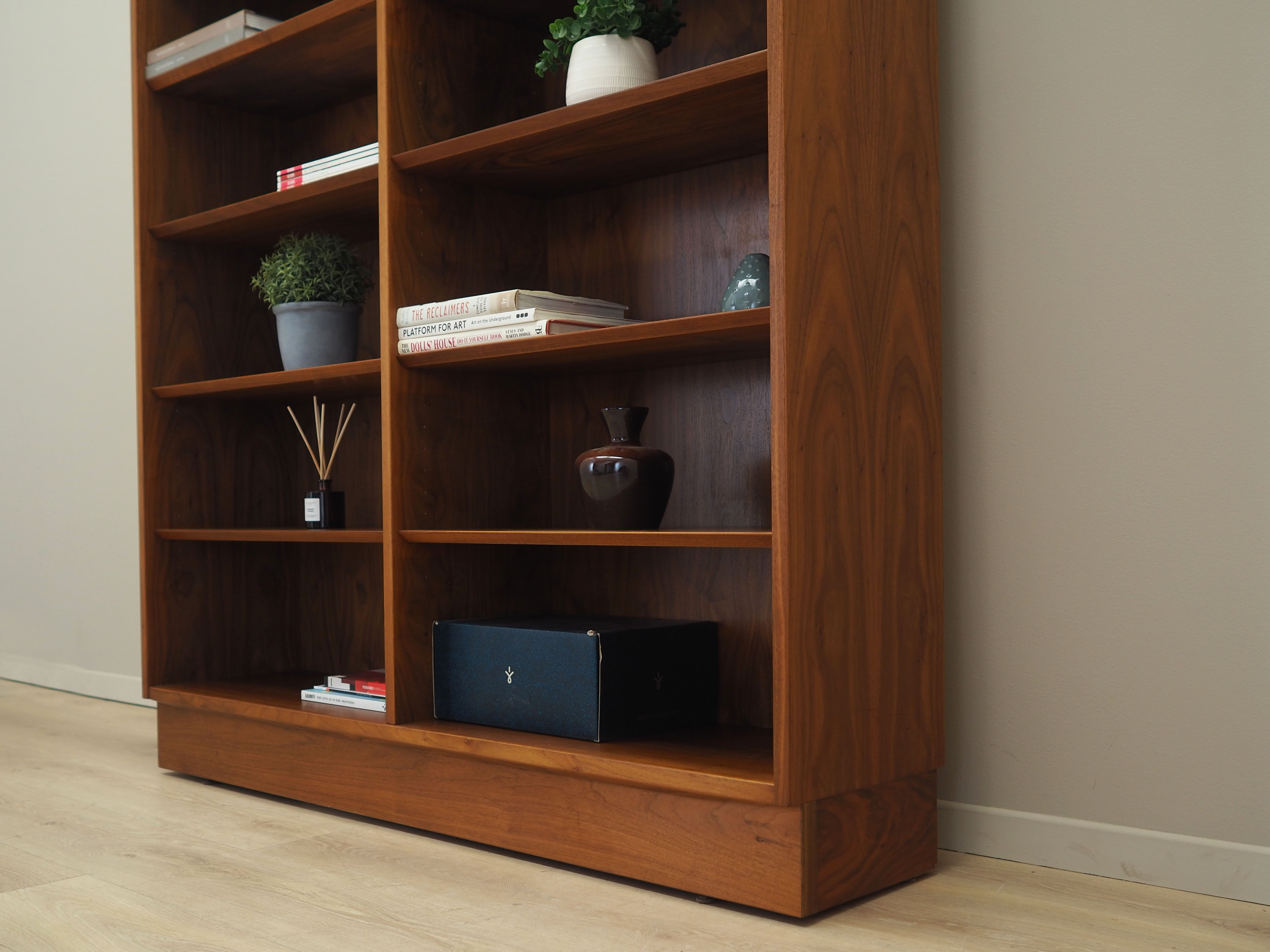 Walnut bookcase, Danish design, 1970s, production Hundevad