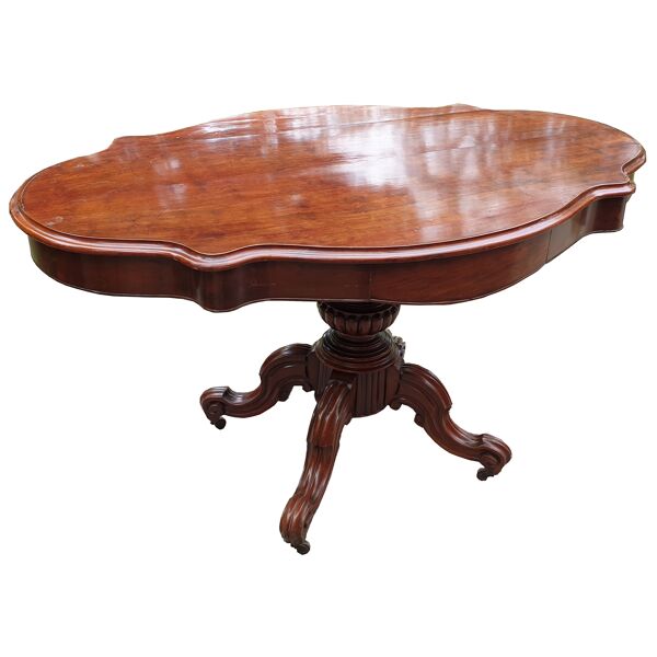 Guéridon violon en acajou