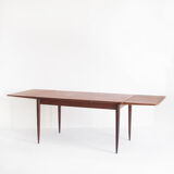 Table en teck avec rallonges de style scandinave - France, 1960