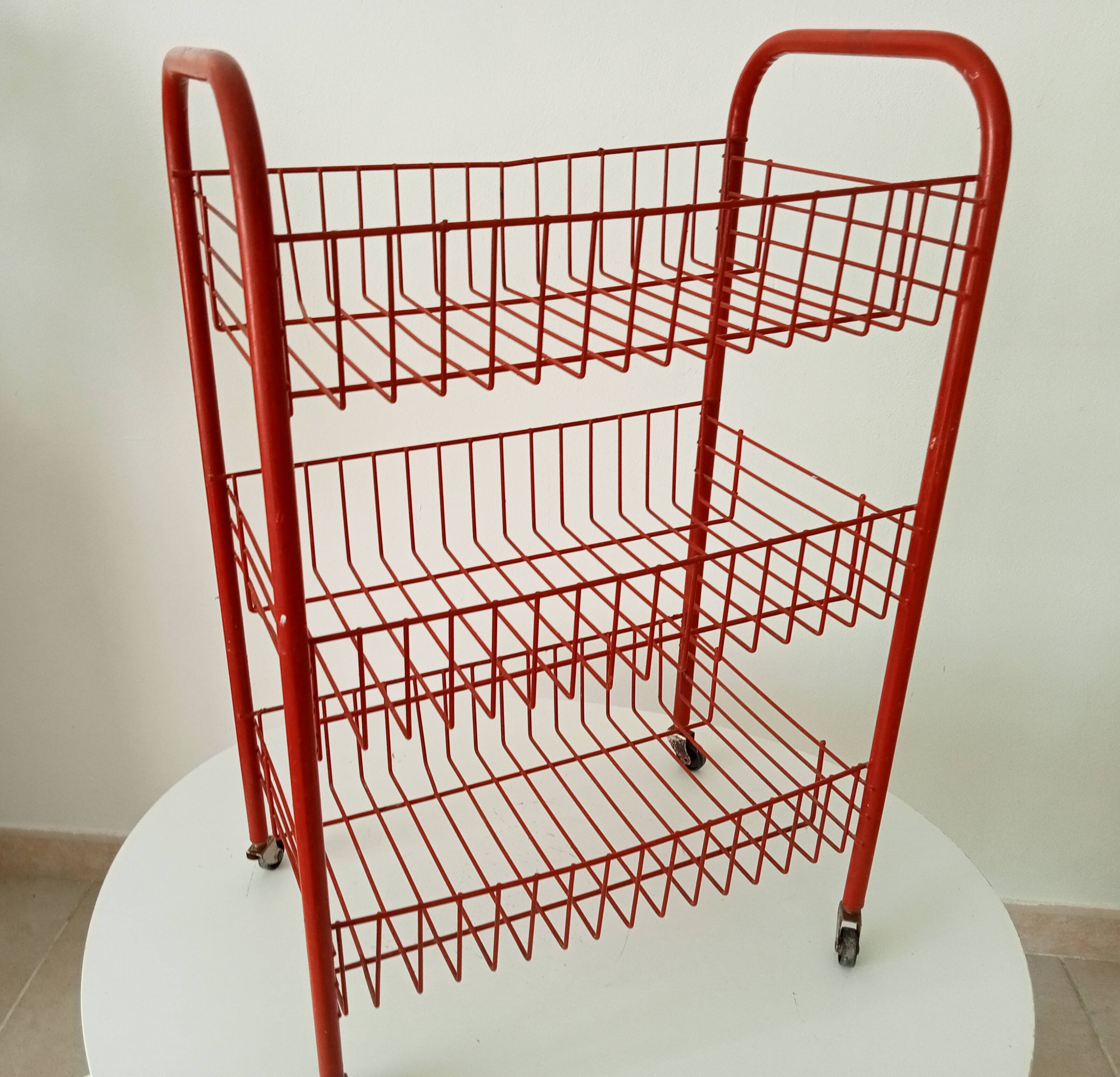 Vintage rolling dessert trolley