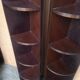 Paire d'encoignure colonne style art deco acajou