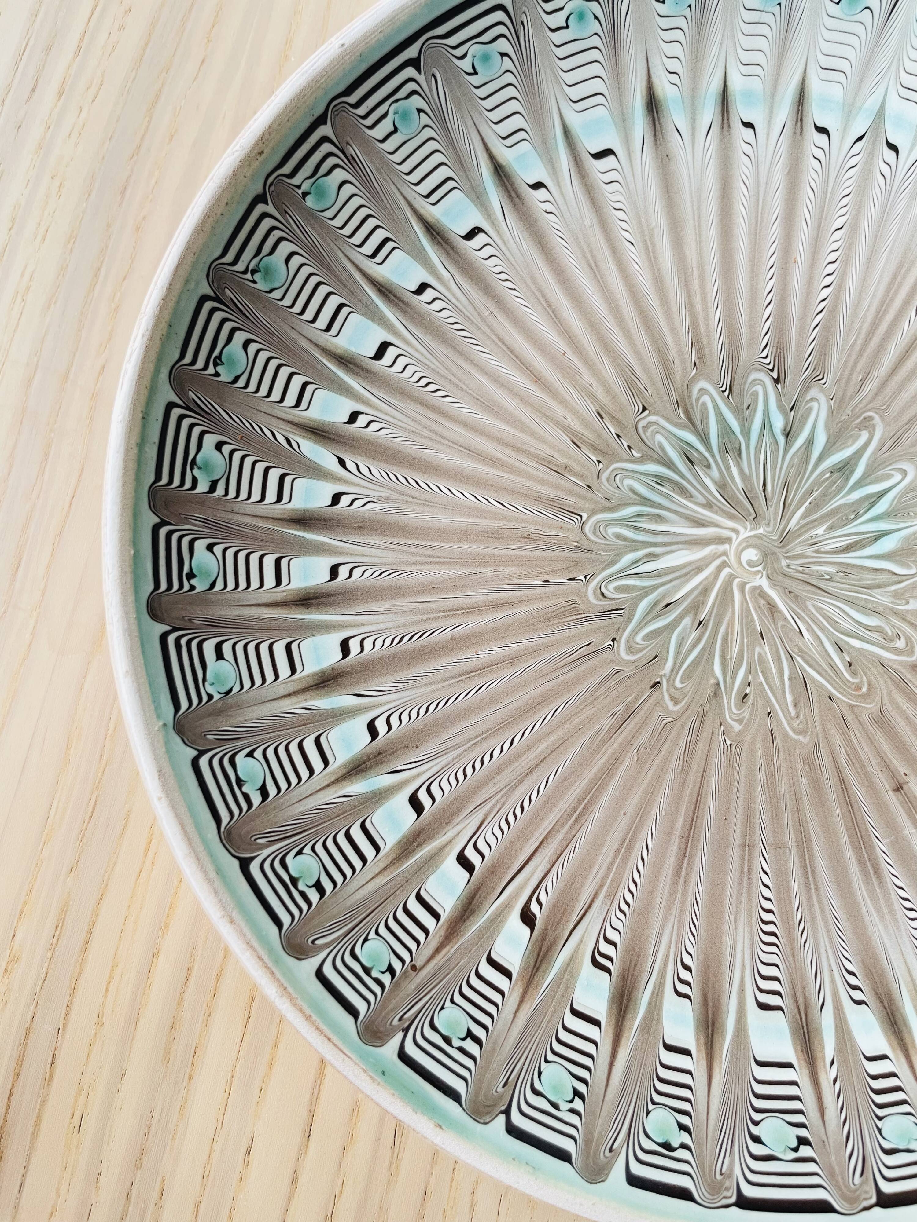 Romanian handicraft ceramic dish