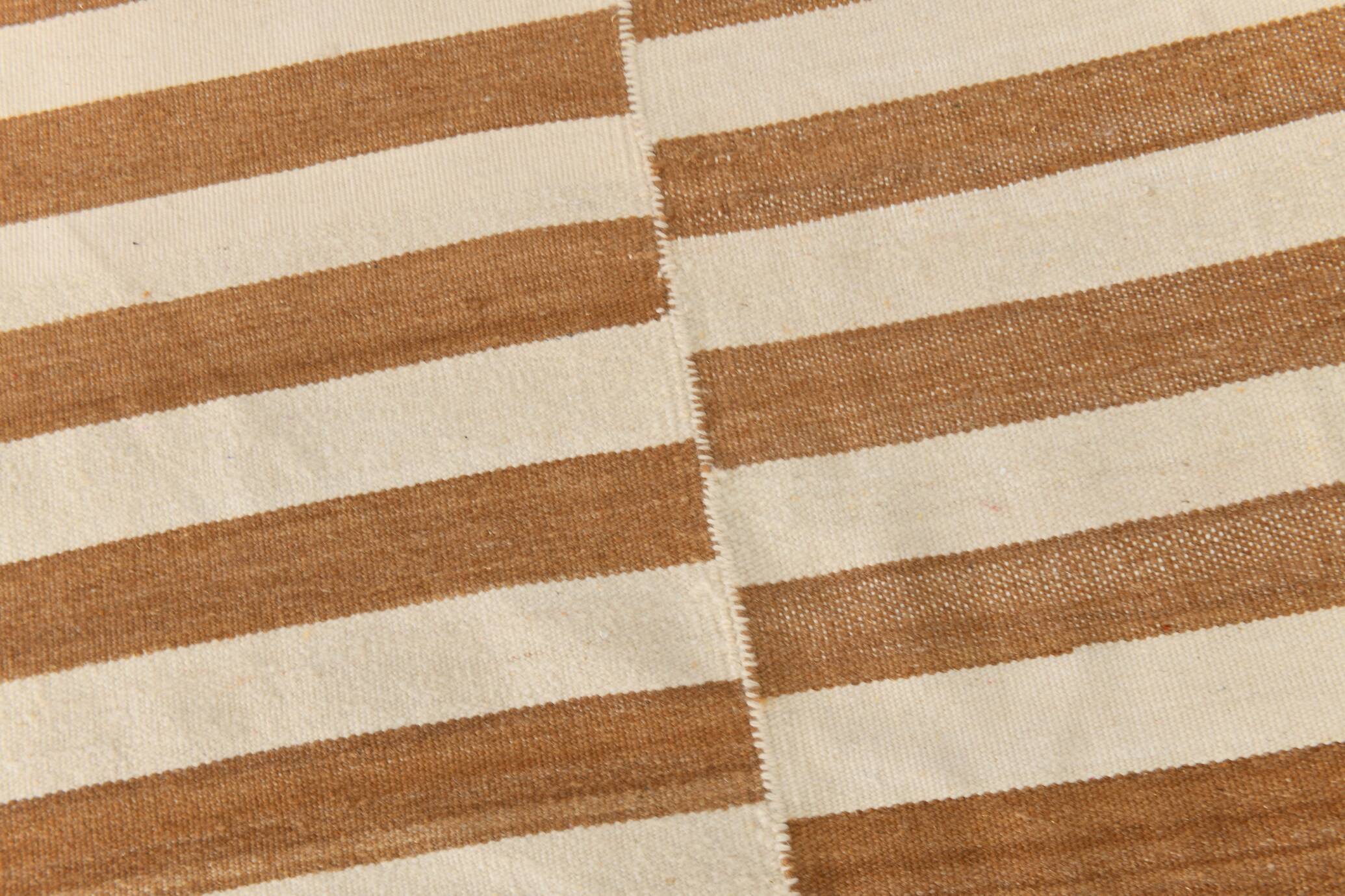 8x10 Beige & Bronze Contemporary Kilim Rug, 229x311Cm SK 35061