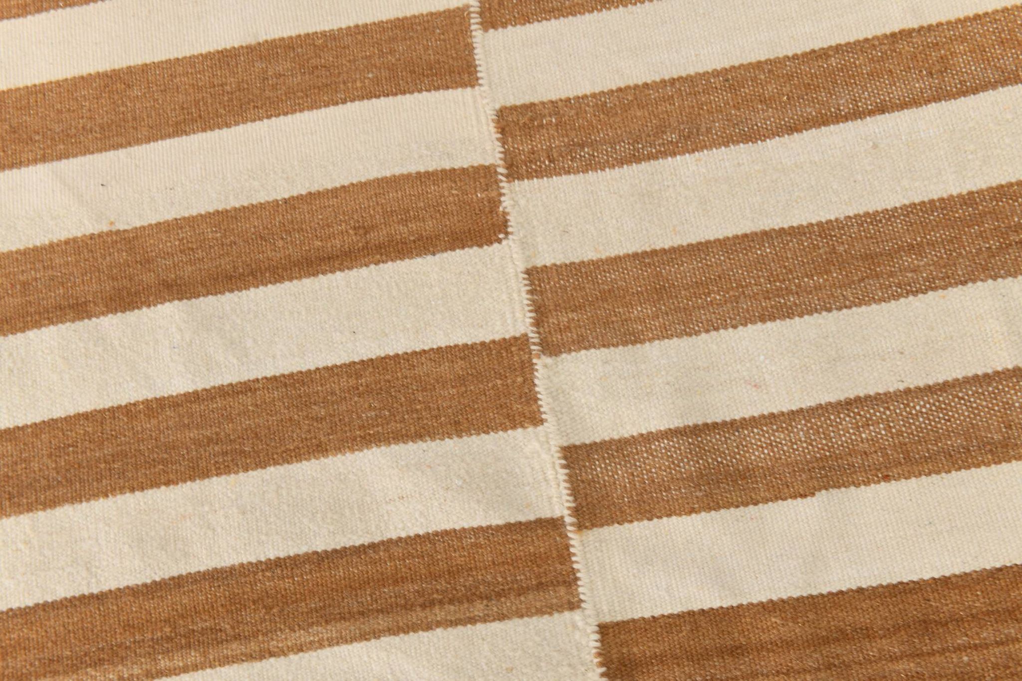 8x10 Beige & Bronze Contemporary Kilim Rug, 229x311Cm SK 35061