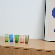 Set of coloured glasses, Finnish design, 1950s, designer: Tapio Wirkkala