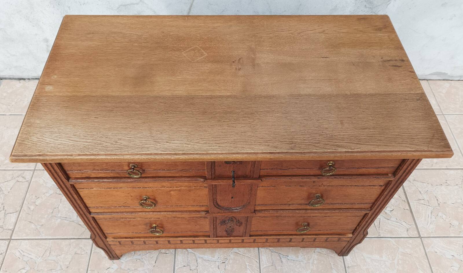 Louis XVI style oak commode