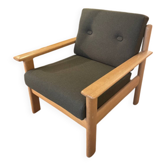 Scandinavian oak armchair
