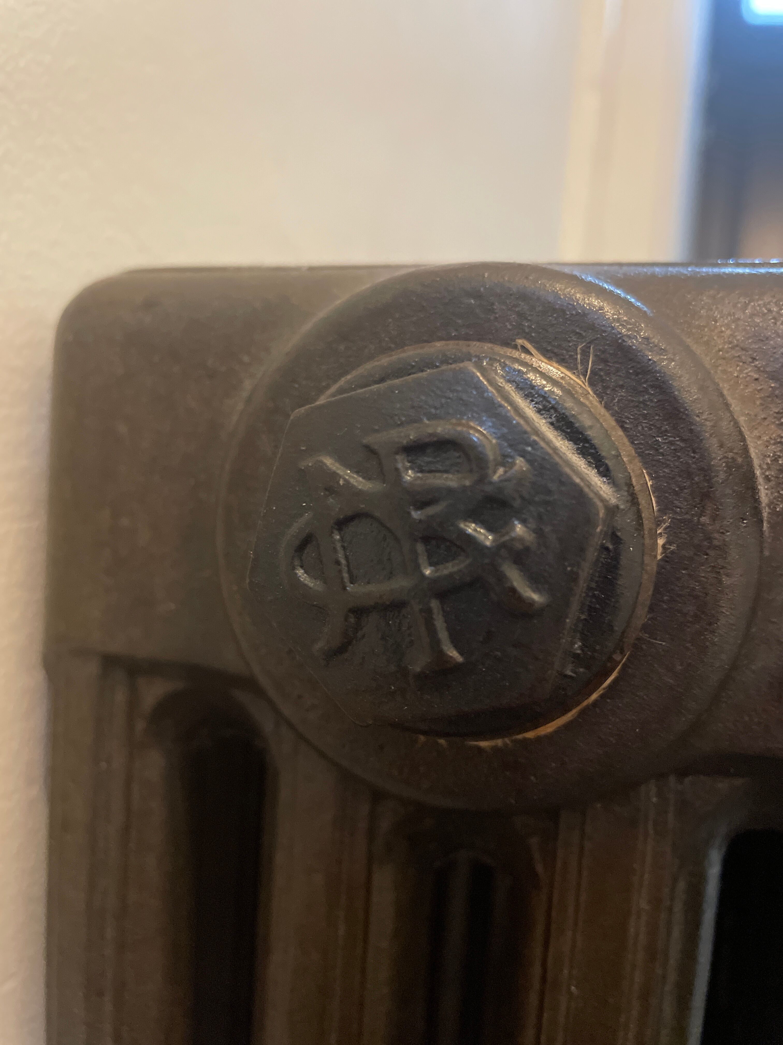 Old cast iron radiator renovated