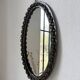 Miroir brutaliste ovale « chaine » 1950