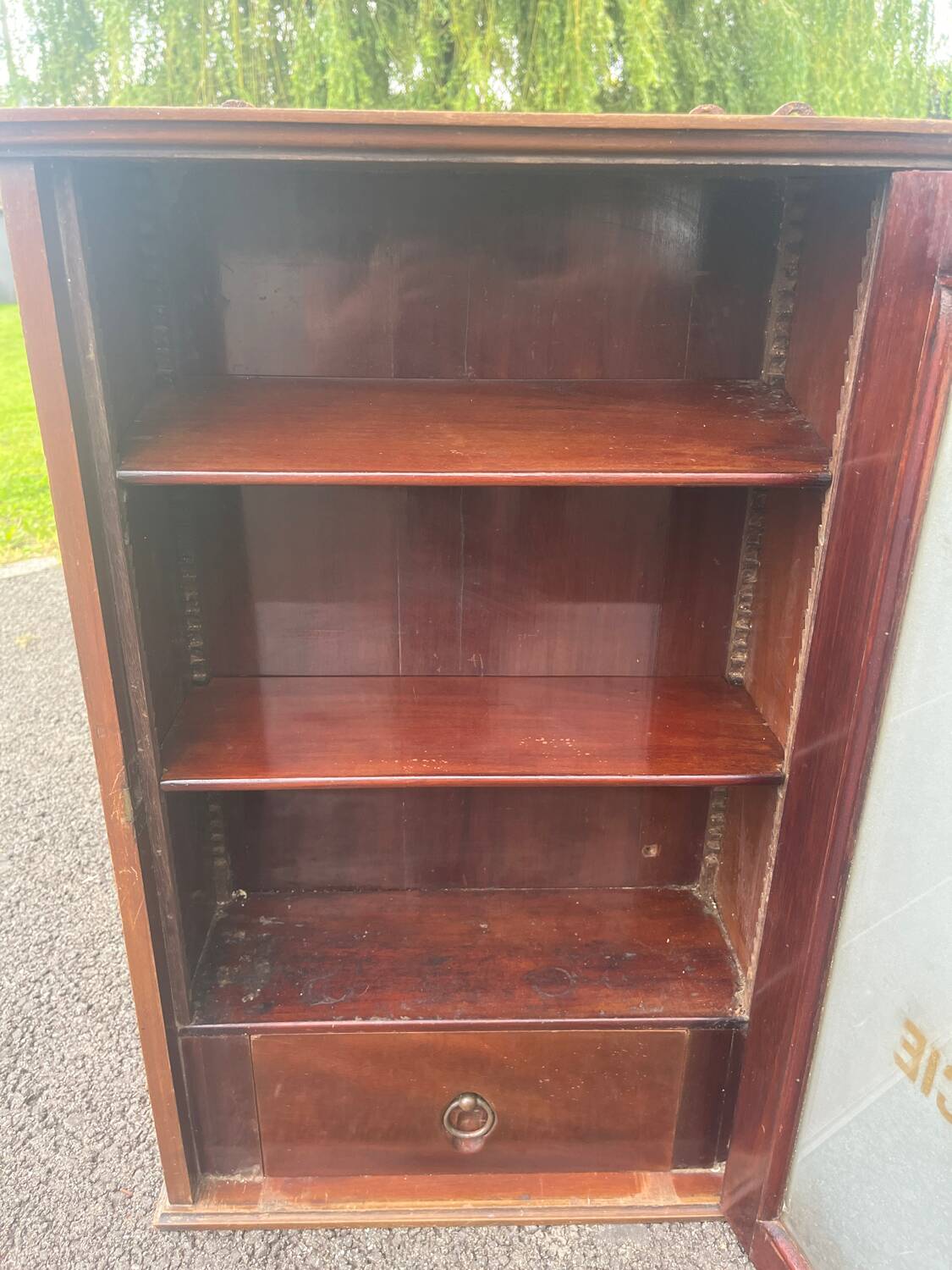 Old medicine cabinet furniture shelf professional furniture glass door