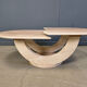 Vintage two tier travertine coffee table, 1970s