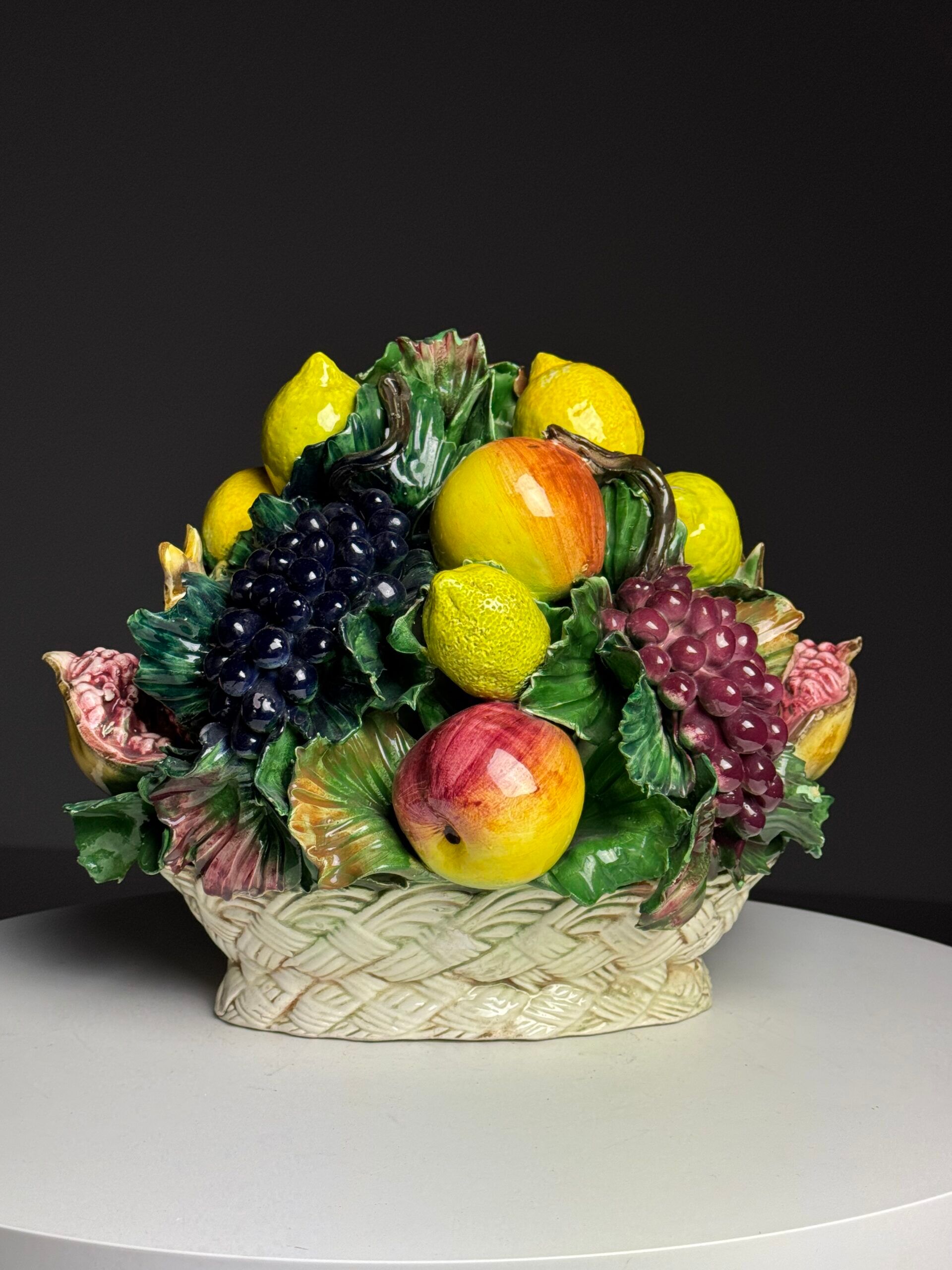 Majolica ceramic Italian fruit piece