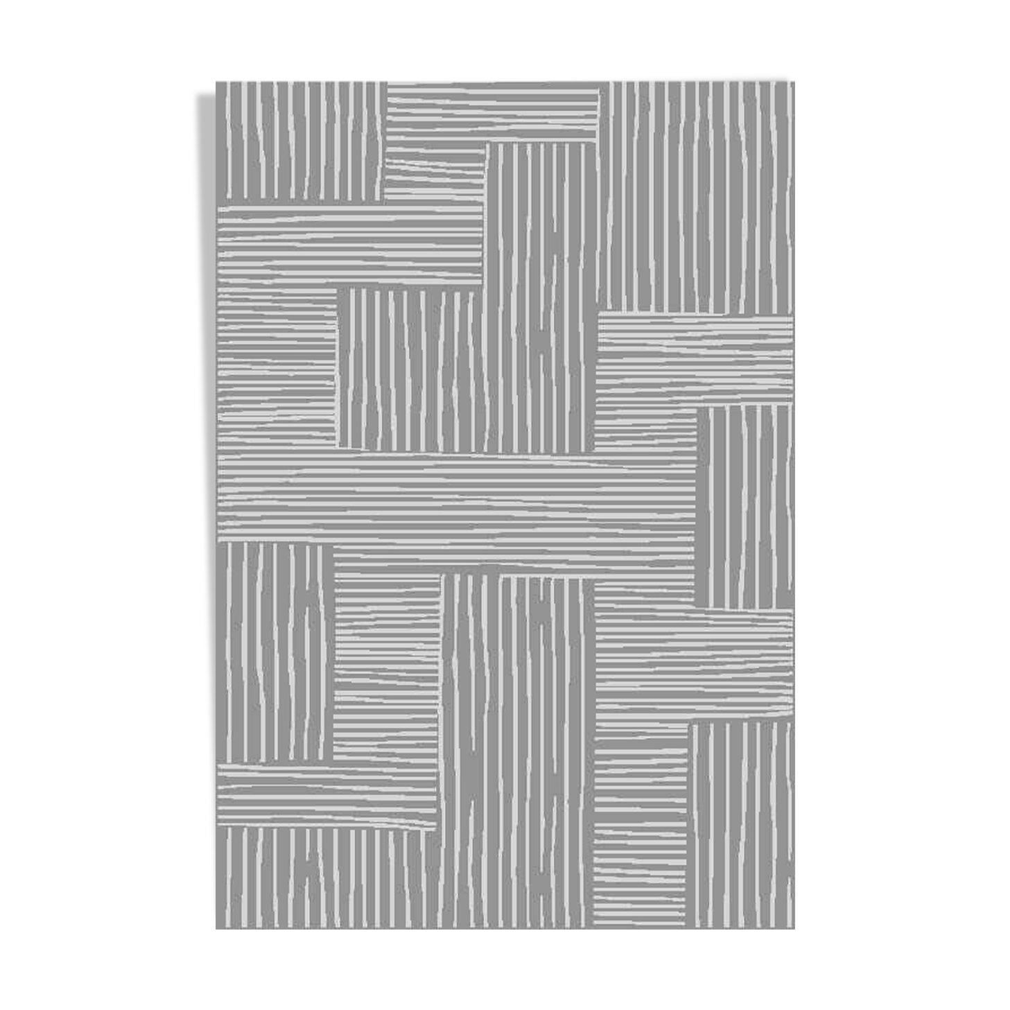 Modern gray and white home rug