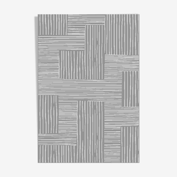 Tapis de maison gris et blanc moderne