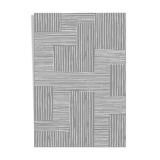 Modern gray and white home rug